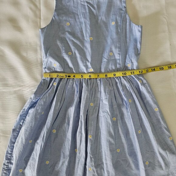 Polo Ralph Lauren Kids Girls Blue Fit And Flare Daisy Oxford Dress Size 7 - Picture 15 of 16